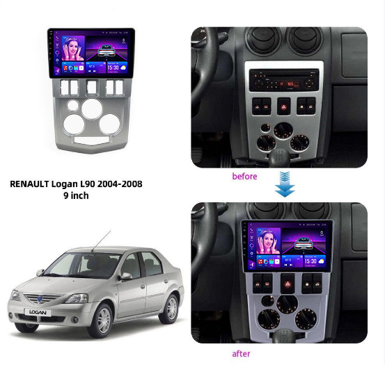 RENAULT LOGAN 2004-2008 Android Car Frame - SKY Universe