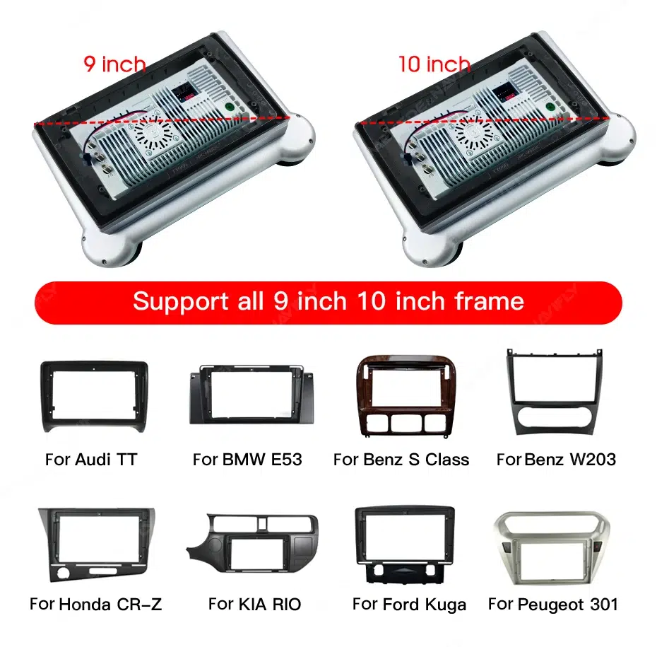 9-inch vs 10-inch base frames and how they stack with the head unit