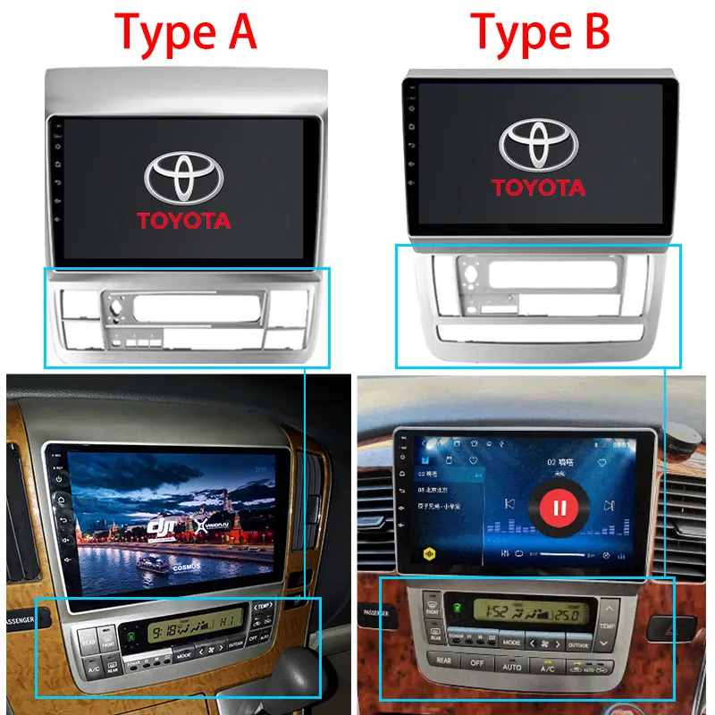 Toyota Alphard 2002-2007 Android Auto Rahmen