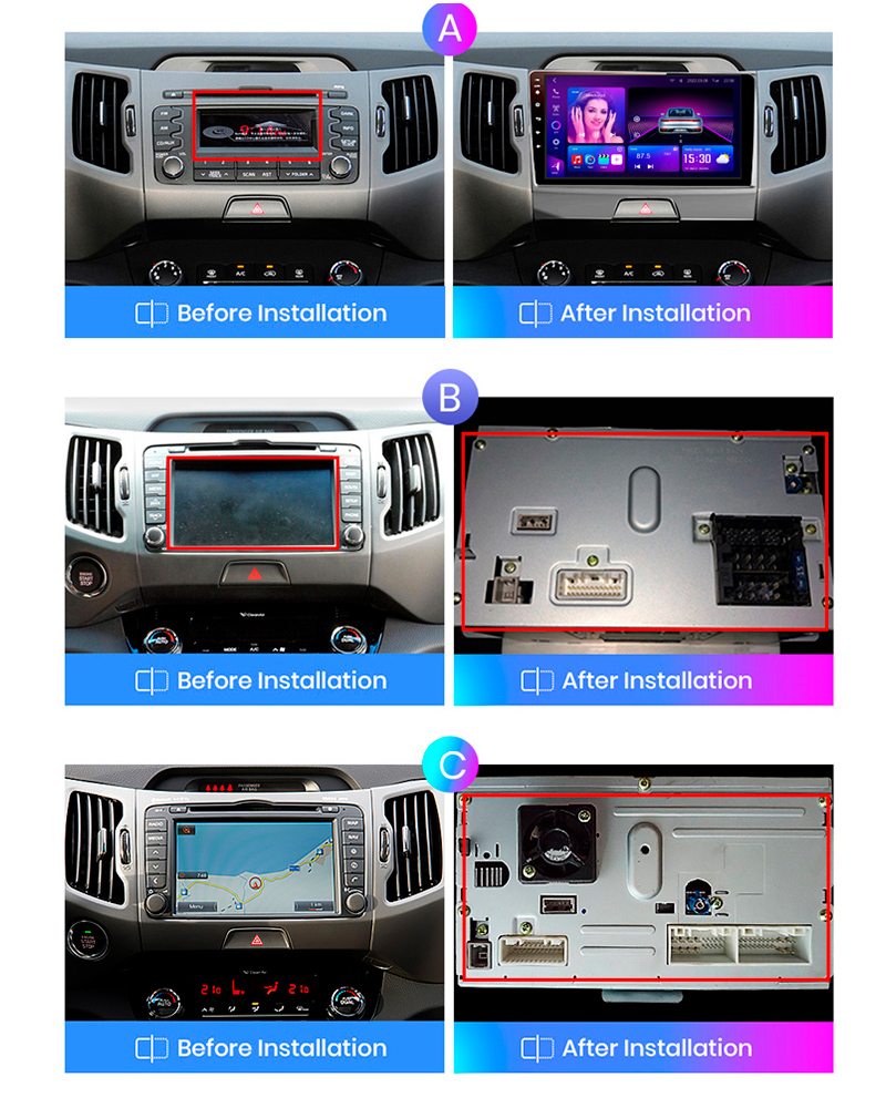 KIA sportage 2011-2015 car android Frame