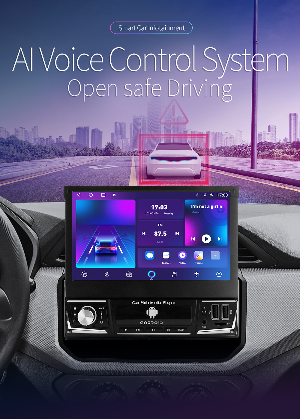 Carro Indash 1din Carro Android